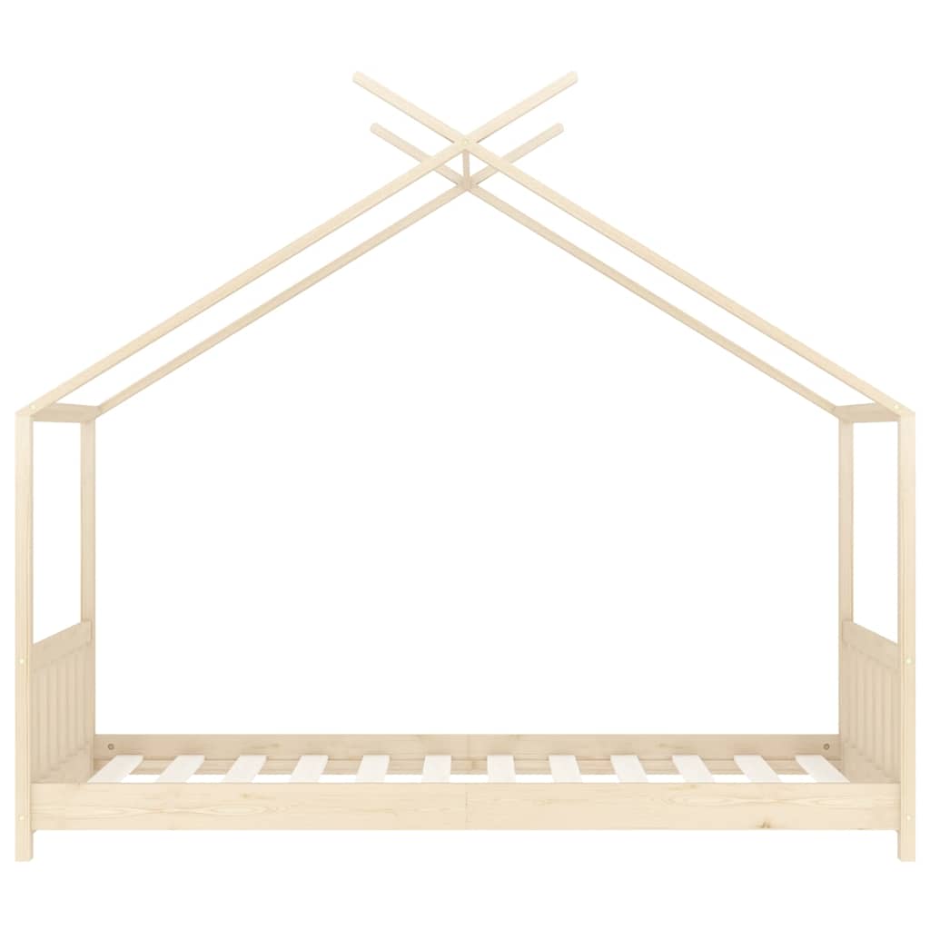 Kids Bed Frame Solid Pine Wood 80x160 cm